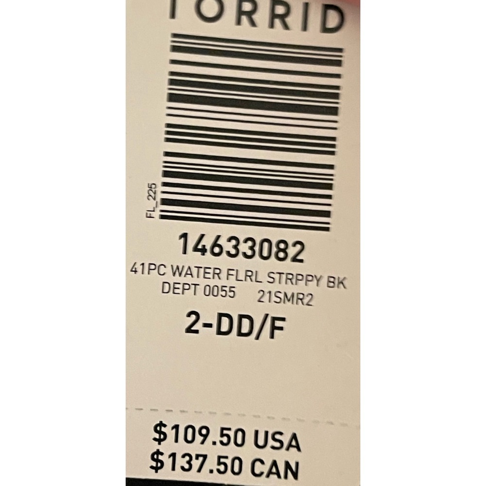 Torrid Underwire Slim Fix Blue Water Floral One-Piece Swimsuit NWT SZ 2 DD/F - Picture 10 of 16